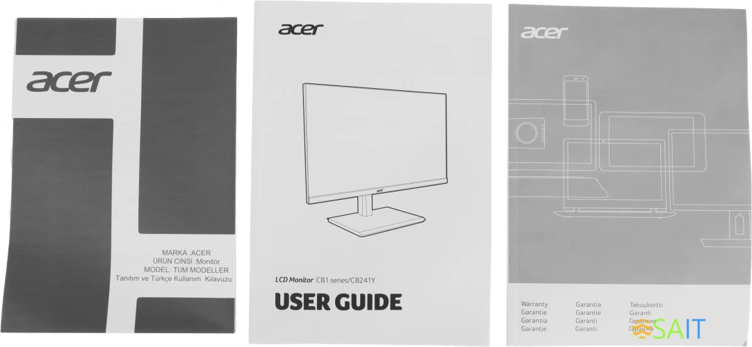 Монитор Acer 23.8" CB241Ybmirux черный IPS LED 1ms 16:9 HDMI M/M матовая HAS Piv 1000:1 250cd 178гр/178гр 1920x1080 75Hz FHD USB 6.9кг