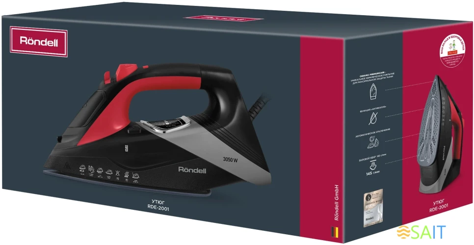 Утюг Rondell RDE-2001 3050Вт черный