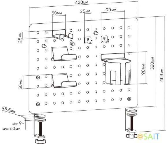 Органайзер Cactus CS-GMPB-RD красный