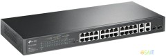 Коммутатор TP-Link SL2428P (L2) 24x100Мбит/с 4x1Гбит/с 2xКомбо(1000BASE-T/SFP) 24PoE+ 250W управляемый