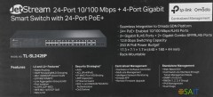 Коммутатор TP-Link SL2428P (L2) 24x100Мбит/с 4x1Гбит/с 2xКомбо(1000BASE-T/SFP) 24PoE+ 250W управляемый