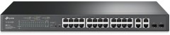 Коммутатор TP-Link SL2428P (L2) 24x100Мбит/с 4x1Гбит/с 2xКомбо(1000BASE-T/SFP) 24PoE+ 250W управляемый