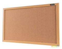 Доска пробковая Deli 8765 пробка желтый 90x120см деревянная рама