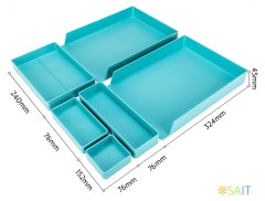 Органайзер настольный Deli ENS001blue Nusign синий пластик