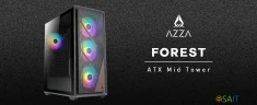 Корпус Azza Forest черный без БП ATX 4x120mm 4x140mm 2xUSB3.0 audio bott PSU