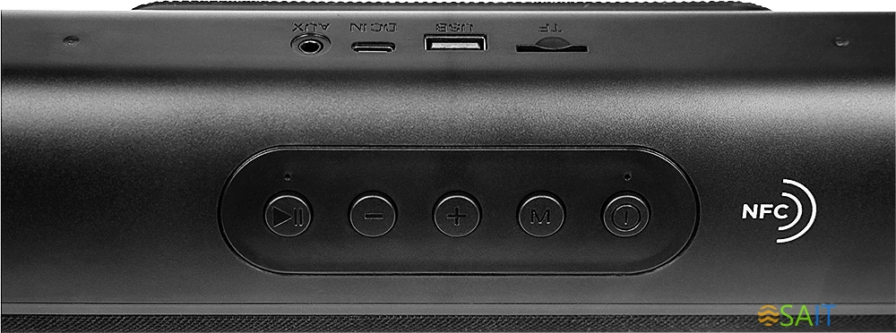 Колонка порт. Ural ТТ М100+ черный 6W 1.1 BT/3.5Jack/USB-C 10м 1200mAh (УРАЛ ТТ М100+ ЧЕРНЫЙ)