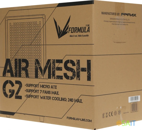 Корпус Formula Air Mesh G2 черный без БП mATX 4x120mm 2x140mm 2xUSB3.0 audio bott PSU