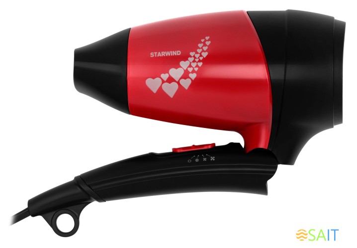 Фен Starwind SHD 7065 1400Вт черный/красный