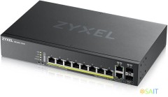 Коммутатор Zyxel GS2220-10HP-EU0101F (L2) 8x1Гбит/с 2xКомбо(1000BASE-T/SFP) 8PoE+ 180W управляемый