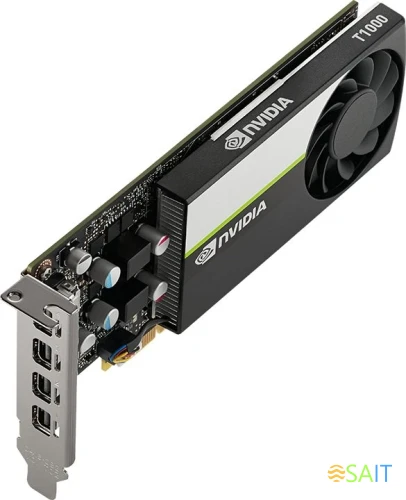 Видеокарта PNY PCI-E 3.0 T1000 NVIDIA T1000 4Gb 128bit GDDR6 1065/10000 mDPx4 HDCP Bulk low profile