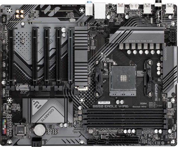 Материнская плата Gigabyte B550 EAGLE WIFI6 Soc-AM4 AMD B550 4xDDR4 ATX AC`97 8ch(7.1) GbLAN RAID+HDMI
