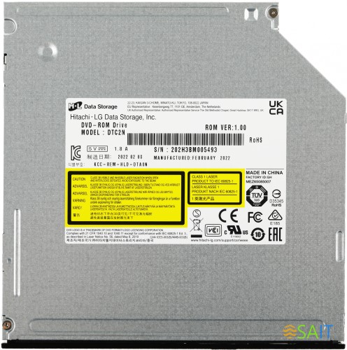 Привод DVD-ROM LG DTC2N черный SATA slim внутренний oem