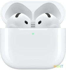 Гарнитура вкладыши Apple A3050,A3053,A3058 AirPods 4 белый беспроводные bluetooth в ушной раковине (MXP63ZA/A)