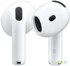 Гарнитура вкладыши Apple A3050,A3053,A3058 AirPods 4 белый беспроводные bluetooth в ушной раковине (MXP63ZA/A)