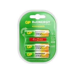 Аккумулятор GP 270AAHC4/2RGY-2CRCB6 AA NiMH 2700mAh (6шт) блистер
