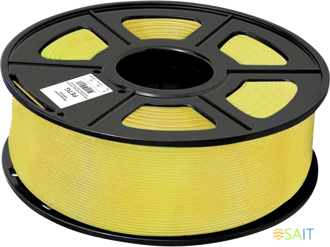 Пластик для принтера 3D Cactus CS-3D-PETG-1KG-T-YELLOW PETG d1.75мм 1кг L316м 1цв.