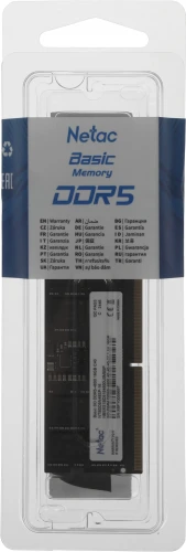 Память DDR5 16GB 4800MHz Netac NTBSD5N48SP-16 Basic RTL Gaming PC5-38400 CL40 SO-DIMM 262-pin 1.1В original Intel Ret