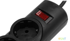 Сетевой фильтр Defender DFS 155 5м (6 розеток) черный (коробка)