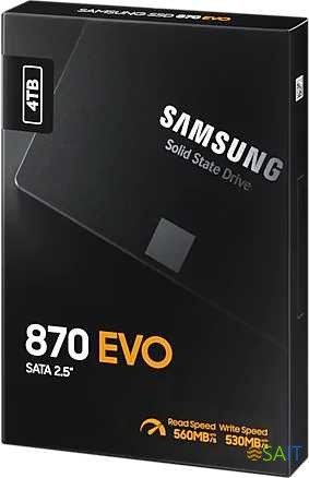 Накопитель SSD Samsung SATA-III 4TB MZ-77E4T0BW 870 EVO 2.5"