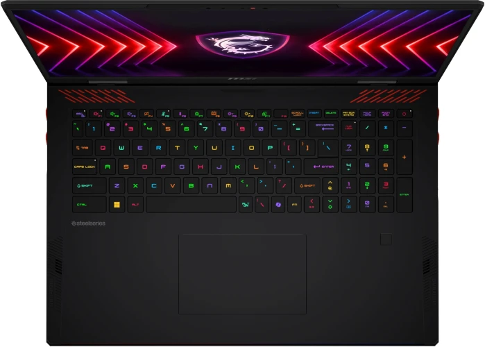 Ноутбук MSI Raider A18 HX A9WJG-216RU Ryzen 9 9955HX3D 64Gb SSD2Tb NVIDIA GeForce RTX 5090 24Gb 18" IPS UHD+ (3840x2400) Windows 11 Home black WiFi BT Cam (9S7-182L72-216)