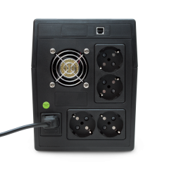 ИБП POWERMAN Back Pro 1500 PLUS, линейно-интерактивный, 1500ВА, 900Вт, 4 евророзетки с резервным питанием, USB, батарея 12В 9Ач 2 шт., 380мм х 101мм х142мм, 11 кг. Powerman Back Pro 1500 Plus