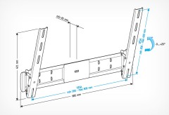 Кронштейн для телевизора Holder LCD-T6609-B черный 42"-65" макс.45кг настенный наклон