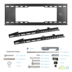 Кронштейн для телевизора Kromax IDEAL-102 черный 32&quot;-90&quot; макс.40кг настенный наклон