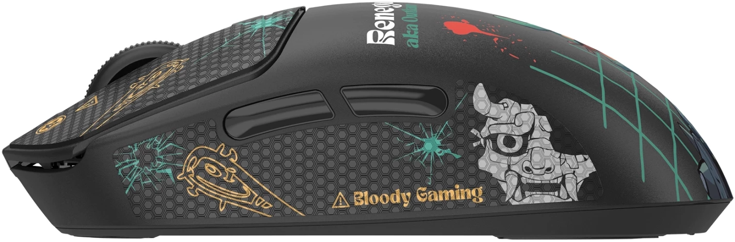 Мышь A4Tech Bloody R72 Ultra Duo черный/рисунок оптическая 20000dpi беспров. USB/USB-C 6but (R72 ULTRA DUO RENEGADEMIDNIGHT)