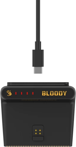 Мышь A4Tech Bloody R72 Ultra Duo черный/рисунок оптическая 20000dpi беспров. USB/USB-C 6but (R72 ULTRA DUO RENEGADEMIDNIGHT)