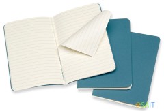 Блокнот Moleskine CAHIER JOURNAL CH011B44 Pocket 90x140мм обложка картон 64стр. линейка голубой (3шт)