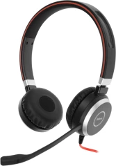 Наушники с микрофоном Jabra Evolve 40 UC Duo черный 1.2м накладные USB оголовье (6399-829-209)
