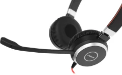 Наушники с микрофоном Jabra Evolve 40 UC Duo черный 1.2м накладные USB оголовье (6399-829-209)