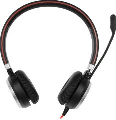 Наушники с микрофоном Jabra Evolve 40 UC Duo черный 1.2м накладные USB оголовье (6399-829-209)