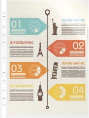 Папка-вкладыш Бюрократ Люкс 013BKLUX тисненые A4+ 50мкм (упак.:100шт)