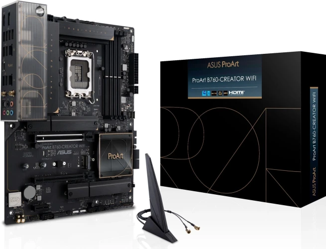 Материнская плата Asus PROART B760-CREATOR WIFI Soc-1700 Intel B760 4xDDR5 ATX AC`97 8ch(7.1) 1 x 2.5Gigabit + Gigabit Ethernet RAID+HDMI+DP