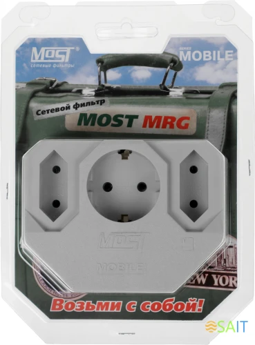 Сетевой фильтр Most MRG (3 розетки) белый (коробка)