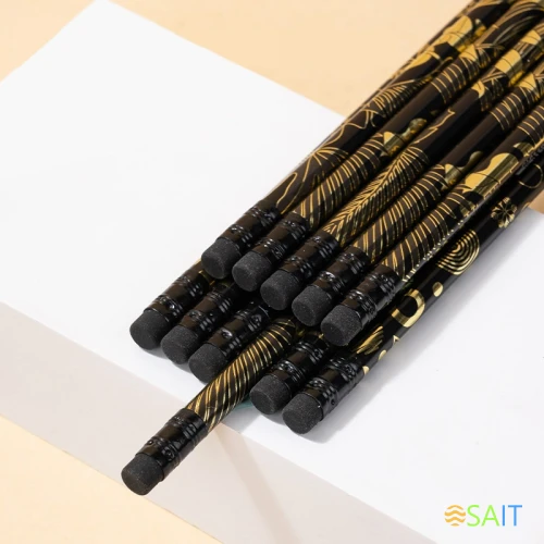 Карандаш ч/г Deli EC042-HB 2.2мм HB кругл. липа ассорти Golden Flower Texture