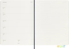 Еженедельник Moleskine CLASSIC SOFT WKNT XL 190х250мм 144стр. мягкая обложка синий сапфир