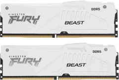 Память DDR5 2x32GB 6000MHz Kingston KF560C36BWEAK2-64 Fury Beast White Expo RGB RTL Gaming PC5-48000 CL36 DIMM 288-pin 1.35В dual rank с радиатором Ret