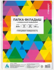 Папка-вкладыш Бюрократ Стандарт 013BB10 глянцевые A4+ 30мкм (упак.:10шт)