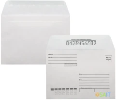 Конверт Silwerhof Eco 201 C6 114x162мм "Куда-Кому" белый клеевой слой 80г/м2 (pack:1000pcs)