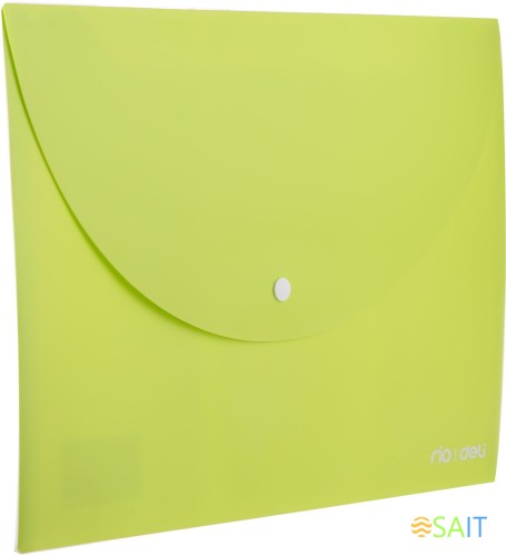 Конверт на кнопке Deli E38131 A4 гориз. расшир. полипропилен 0.18мм ассорти