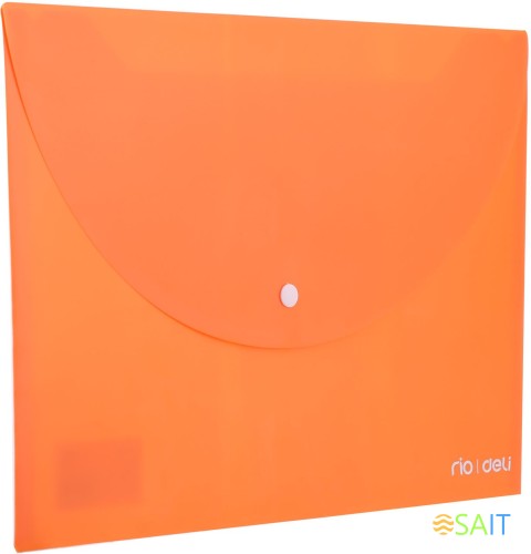 Конверт на кнопке Deli E38131 A4 гориз. расшир. полипропилен 0.18мм ассорти