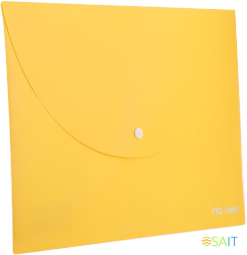 Конверт на кнопке Deli E38131 A4 гориз. расшир. полипропилен 0.18мм ассорти