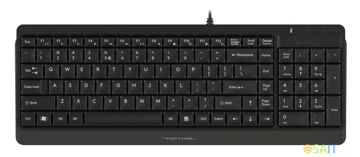 Клавиатура + мышь A4Tech Fstyler F1512 клав:черный мышь:черный USB (F1512 BLACK)