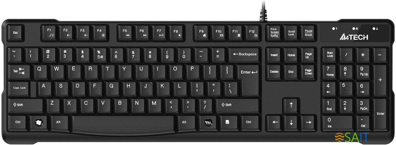 Клавиатура A4Tech KR-750 черный USB (KR-750 BLACK)