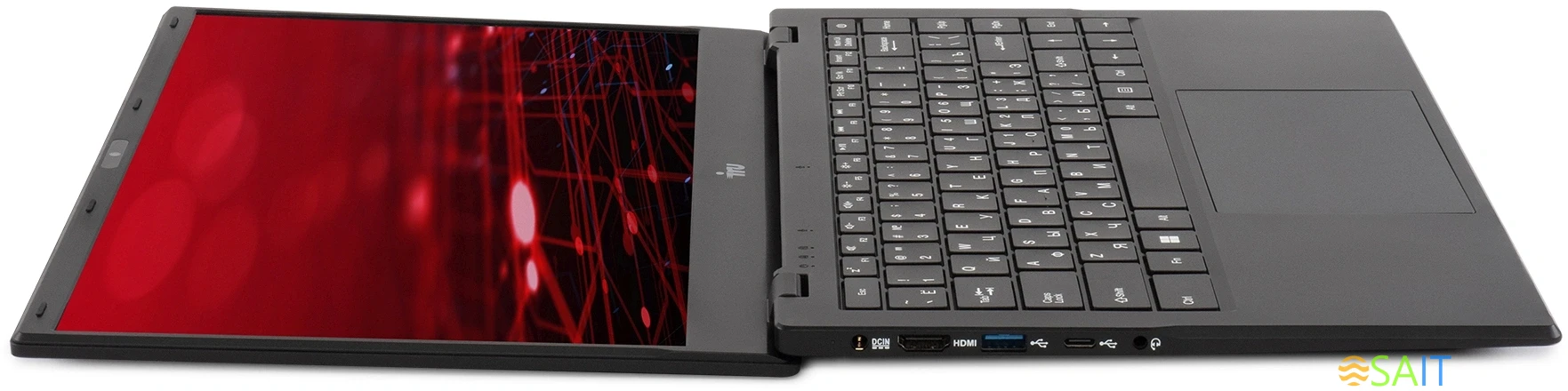 Ноутбук IRU Planio 14ING N-series N100 8Gb SSD256Gb Intel UHD Graphics 14" IPS FHD (1920x1080) Windows 11 Pro Multi Language 64 black WiFi BT Cam 6000mAh (2059098)