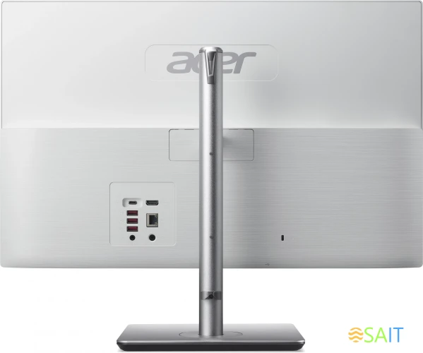 Моноблок Acer Aspire C24-195ES 23.8" Full HD Core Ultra 5 125U (1.3) 8Gb SSD512Gb Graphics CR Eshell GbitEth WiFi BT 65W клавиатура мышь Cam серебристый 1920x1080