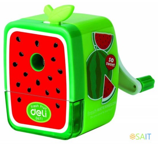 Точилка для карандашей механическая Deli E0671 Blooming 1 отверстие пластик ассорти