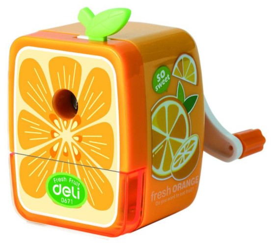 Точилка для карандашей механическая Deli E0671 Blooming 1 отверстие пластик ассорти